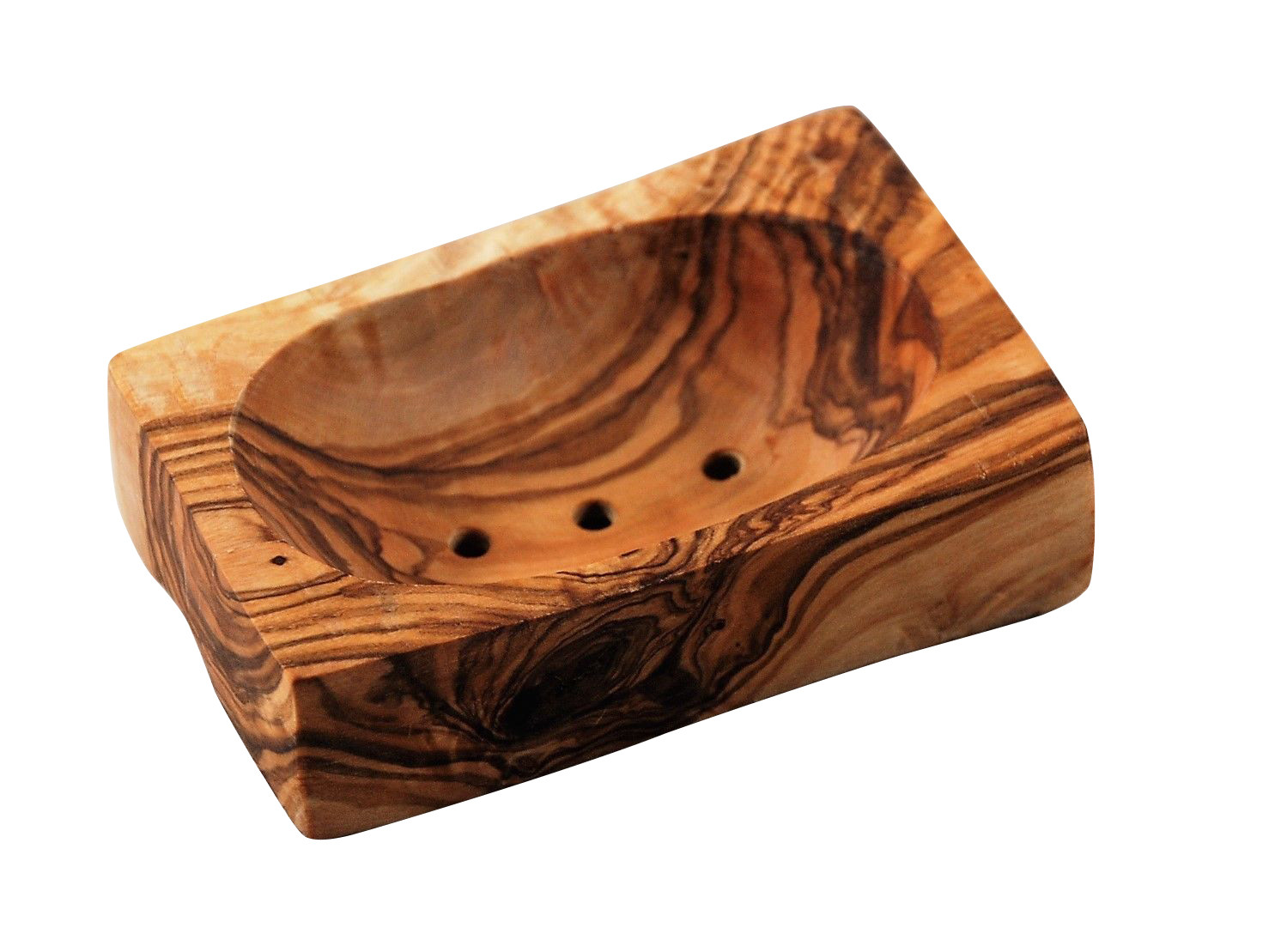 Seifenschale aus Olivenholz eckig klein