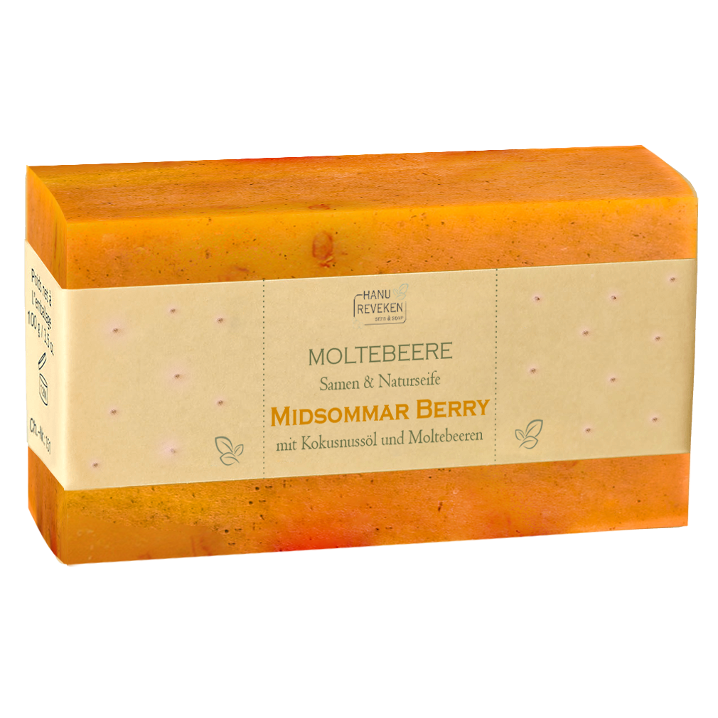 Midsommar Berry Naturseife 100g mit Samenbanderole