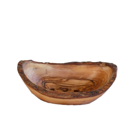 Seifenschale aus Olivenholz oval rustikal 