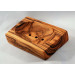 Seifenschale aus Olivenholz eckig klein